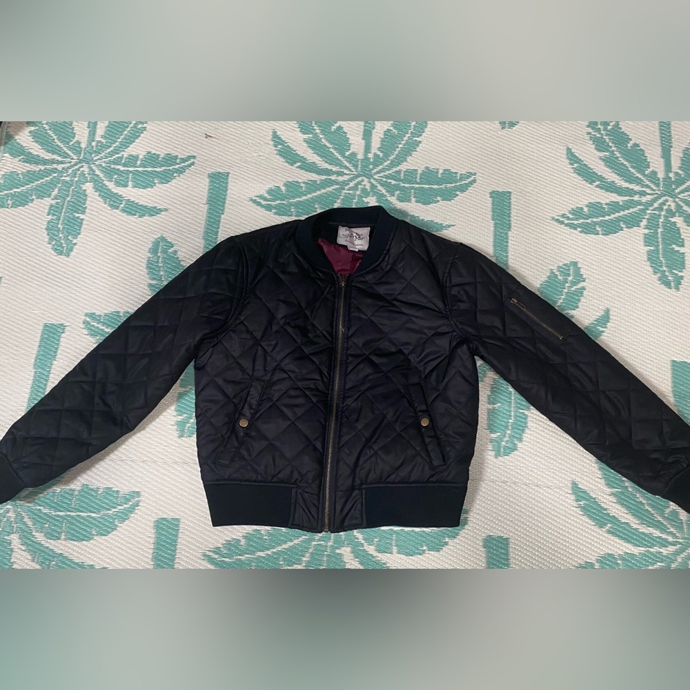 Maralyn & Me Black Quilted Puffer Jacket